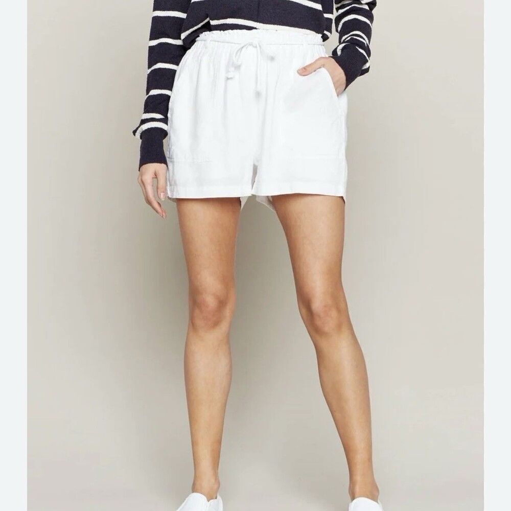 Thread and Supply Set Sail Shorts White Elastic Waist  Size Small